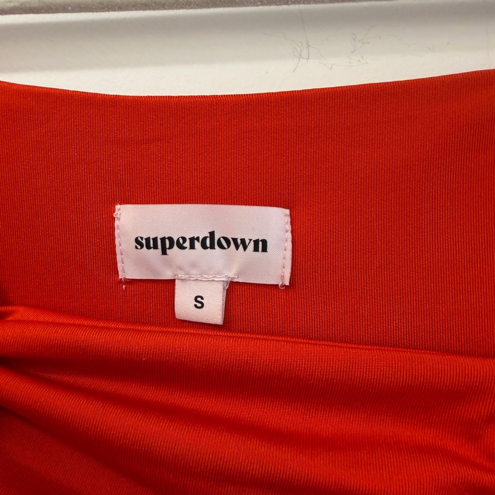 superdown Red High-Low Ruched Wrap Skirt - Picture 5 of 5